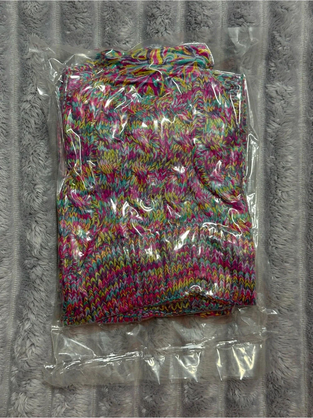 Kids Multicolor Pom Beanie, Scarf & Gloves Set - Cozy Knit